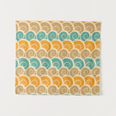 Aquarell-Wellen-Muster Wandteppich (Vorderseite (Horizontal))