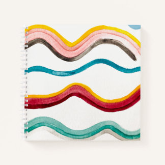 Aquarell-Wellen-Notizbuch Notizblock