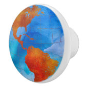 Aquarell-Welt Keramikknauf (Rechts)