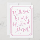 Aquarell Werden Sie meine MOH-Vorschlagskarte sein Einladung (Vorderseite)