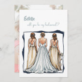 Aquarell Werden Sie meine überragende Vorschlagska Ankündigung (Vorne/Hinten)