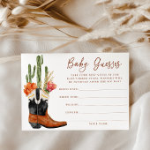 Aquarell Western Boost Baby Guessing Game Card Einladung