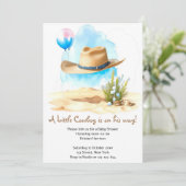 Aquarell-Western: Kinderdusche Einladung (Stehend Vorderseite)