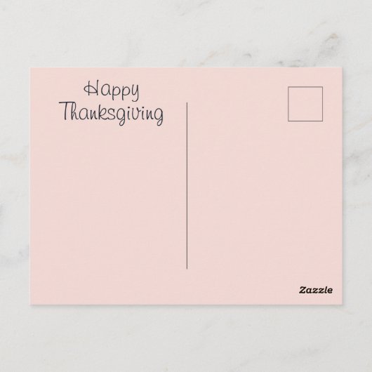 Aquarell-whimsical-Pute-Botanik-Thanksgiving Postkarte (Rückseite)