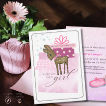 Aquarell Whimsical Reh Baby Shower