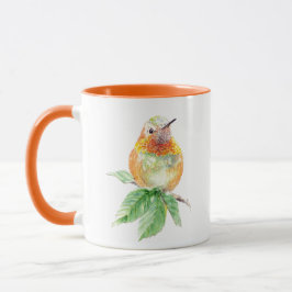 Aquarell Whimsical Rufous Hummingbird-Haltung Tasse