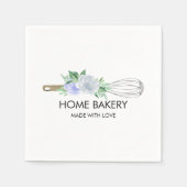 Aquarell Whisky und Blume Backen Serviette (Vorderseite)