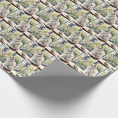 Aquarell White Kitty and Daisis Geschenkpapier (Ecke)