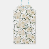 Aquarell White Pumpkin Erntedank Kinderdusche Geschenkanhänger (Rückseite)