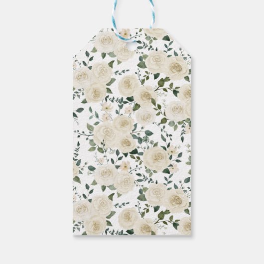 Aquarell White Pumpkin Erntedank Kinderdusche Geschenkanhänger (Rückseite)