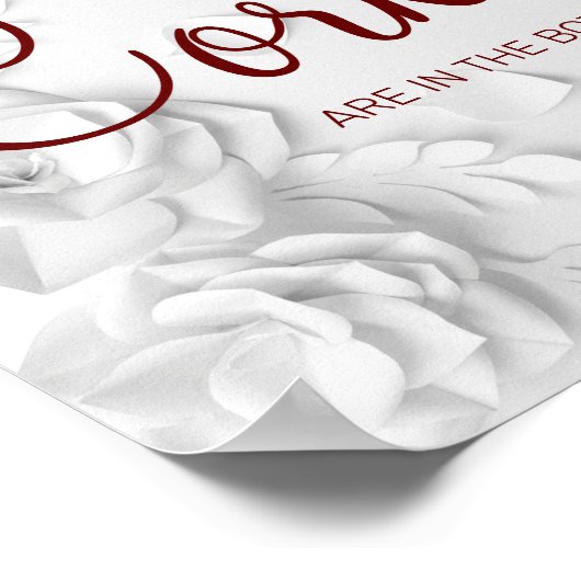 Aquarell Wie viele Brautparty-Spielzeichen von Cor Poster (Ecke)