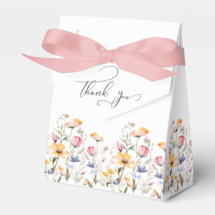 Aquarell-Wiesen-Wildblumen-Dankeschön-Hochzeit Geschenkschachtel