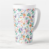 Aquarell-Wiesenblumen-Muster Milchtasse (Rechte Ecke)