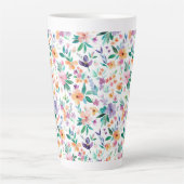 Aquarell-Wiesenblumen-Muster Milchtasse (Vorderseite)