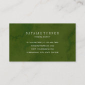Aquarell Wild florale Green Foliage Business Card Visitenkarte (Rückseite)