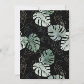 Aquarell Wild Zebra 50. Geburtstag Einladung (Rückseite)