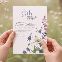 Aquarell-Wildblume 35. Geburtstag