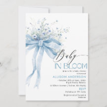 Aquarell Wildblume Baby in Bloom Baby Dusche I