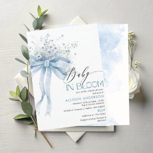 Aquarell Wildblume Baby in Bloom Baby Dusche I Einladung