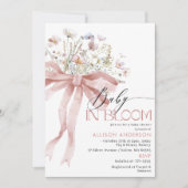 Aquarell Wildblume Baby in Bloom Baby Dusche I Einladung (Vorderseite)