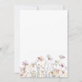 Aquarell Wildblume Baby in Bloom Baby Dusche I Einladung (Rückseite)