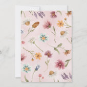 Aquarell Wildblume Babydusche Einladung (Rückseite)