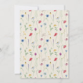 Aquarell Wildblume Babydusche Einladung (Rückseite)