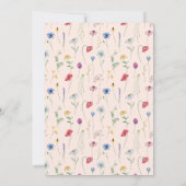 Aquarell Wildblume Babydusche Einladung (Rückseite)