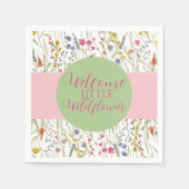 Aquarell Wildblume Babydusche Serviette (Vorderseite)