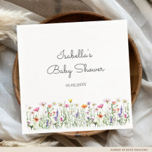 Aquarell Wildblume Babydusche