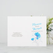 Aquarell Wildblume Blau große Hochzeitsfeier (Stehend Vorderseite)