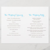 Aquarell Wildblume Blau große Hochzeitsfeier (Rückseite)