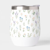 Aquarell-Wildblume Blau Lavendel Boho Cottage (Links)