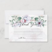 Aquarell Wildblume Blüte danke Karte (Vorderseite)