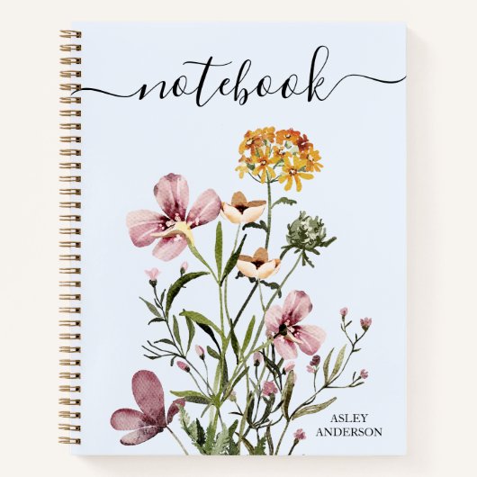 Aquarell-Wildblume Bouquet #1 Notizblock (Vorderseite)