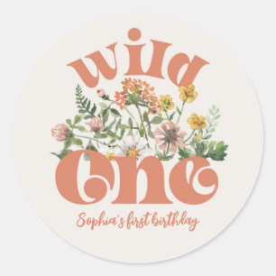 Aquarell-Wildblume Danke, Aufkleber