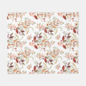 Aquarell-Wildblume des Herbstes Fleecedecke (Vorderseite (Horizontal))