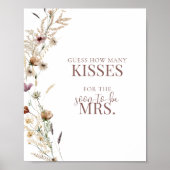 Aquarell Wildblume Dusche Wie viele Kisses Spiel Poster (Vorne)