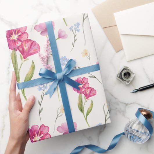 Aquarell-Wildblume Geschenkpapier (Schenken)