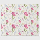 Aquarell-Wildblume Geschenkpapier (Flach)