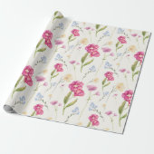 Aquarell-Wildblume Geschenkpapier (Ungerollt)