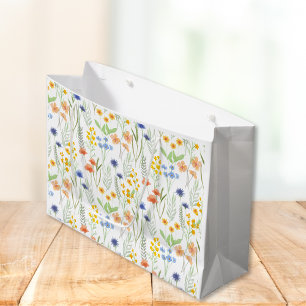 Aquarell-Wildblume  Große Geschenktüte