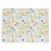 Aquarell-Wildblume Große Geschenktüte (Vorderseite)