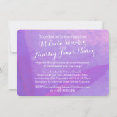 Aquarell Wildblume lila Hochzeit einladen Einladung (Rückseite)