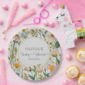 Aquarell Wildblume Rustic Boho Babydusche Pappteller (Party)