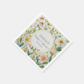 Aquarell Wildblume Rustic Boho Babydusche Serviette (Ecke)