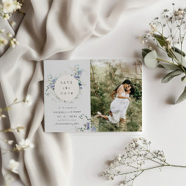 Aquarell-Wildblume Save the Date zwei Fotos Einladung