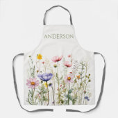 Aquarell-Wildblume Schürze (Vorderseite)