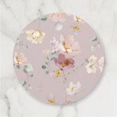 Aquarell Wildblumen Babydusche Danke Geschenkanhänger (Rückseite)