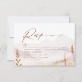 Aquarell-Wildblumen-Berg-Rustikale-Hochzeit RSVP Karte (Vorderseite)